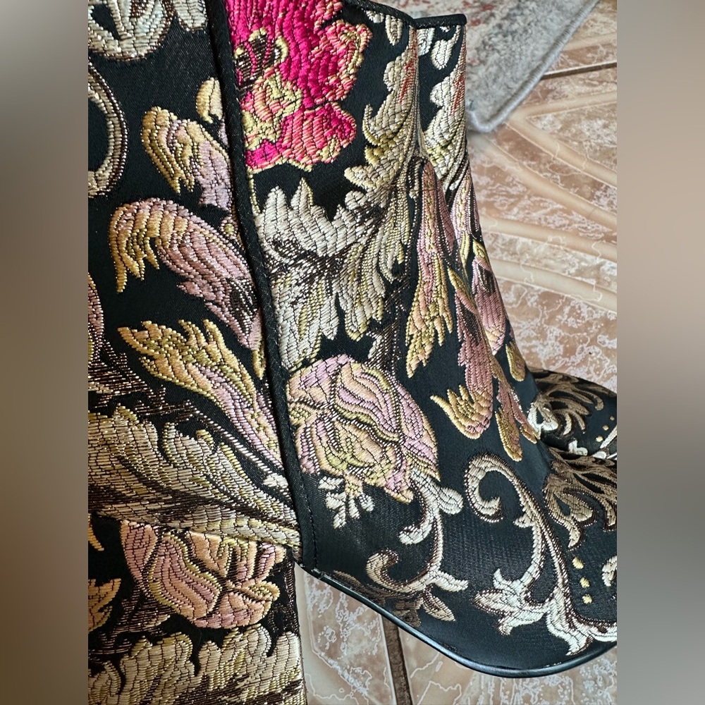 Sam Edelman Embroidered Heeled Ankle Boots - Picture 11 of 15